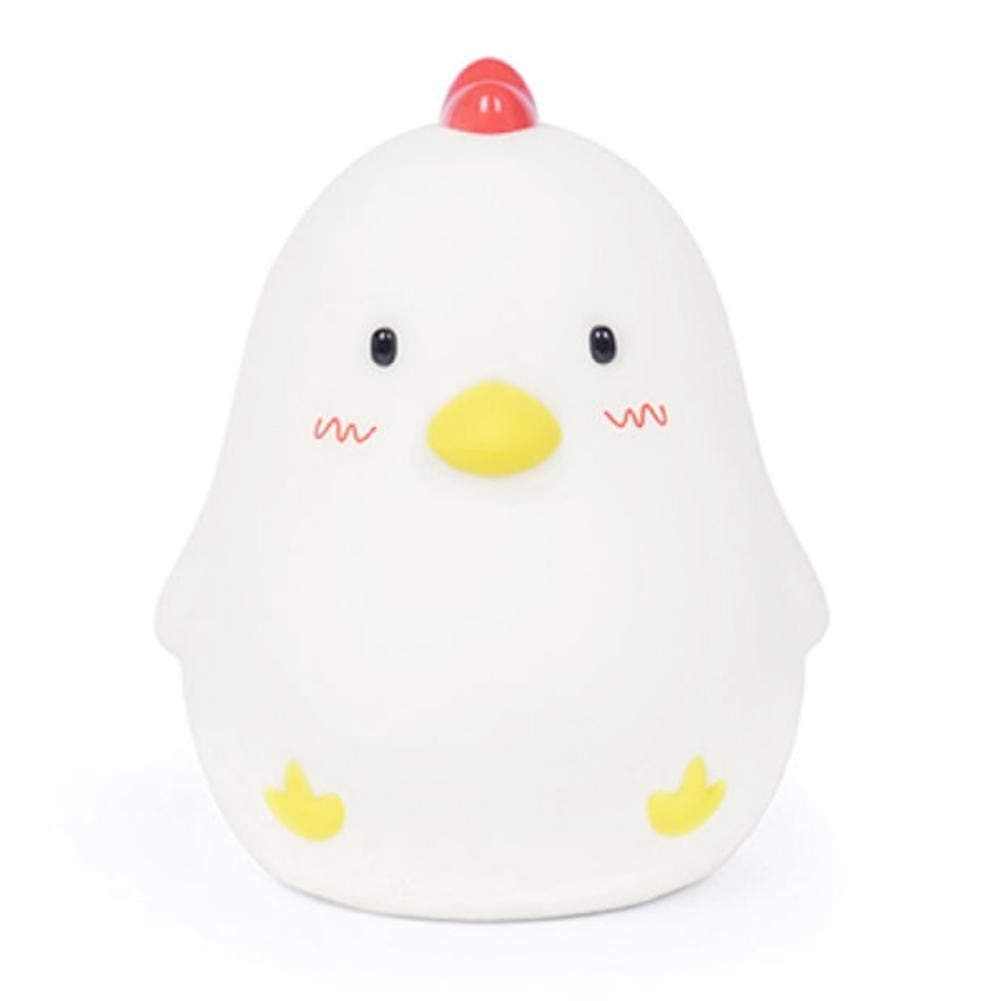 ADCorner Bedside Lamp Chicken Wake Up Alarm Clock Adjustable Brightness Night Light for Nursery Baby Kids Bedroom Birthday Chicken Christmas Gift