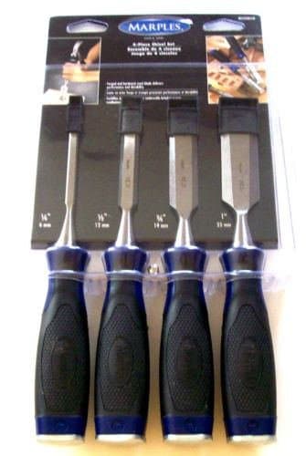 4pc MARPLES CHISEL SET BY IRWIN MS500BS4N WOOD WOODWORKING 1/4" 1/2" 3/4" 1"