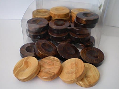 30 Small 1" Olive Wood chips-Backgammon checkers from natural Greek Olive Wood