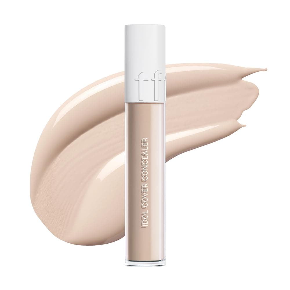 Idol Cover Concealer - Full Coverage, Lightweight, Sweat & Water Proof, Long-lasting, Lightweight, Conceales Dark Circles, Fine Lines, Redness, 0.22 Oz. (P01 Petal Beige, 0.22 Oz.)