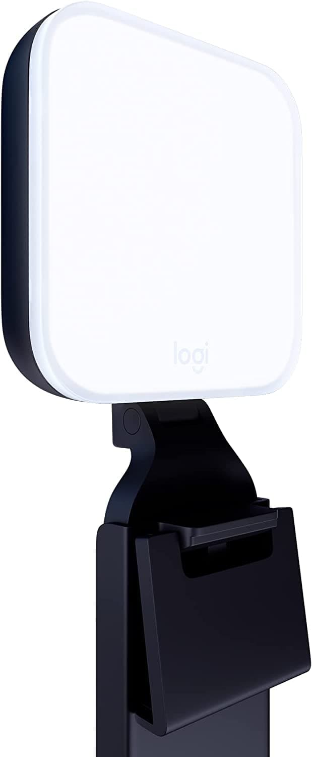 Logitech for Creators Blue Yeti USB Microphone (White Mist) and Litra Glow Premium LED Streaming Light