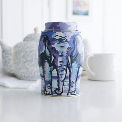 Williamson Painterly Winter Tea Elephant Caddy - 40 Earl Grey Teabags
