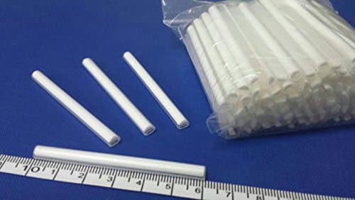 60mm Clear PE Double Ceramic Core Wire Strength Member Heat Shrinkable Tube 8 to 12 Core Ribbon Fiber Optical Cable 5.0mm Dia welding Protection Sleeve 50pcs