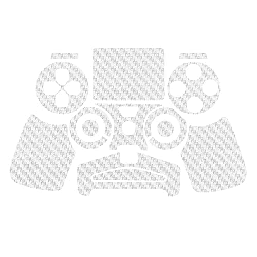 Wall Tattoo Sticker 3D Carbon Look Skin for PS4 Controller White