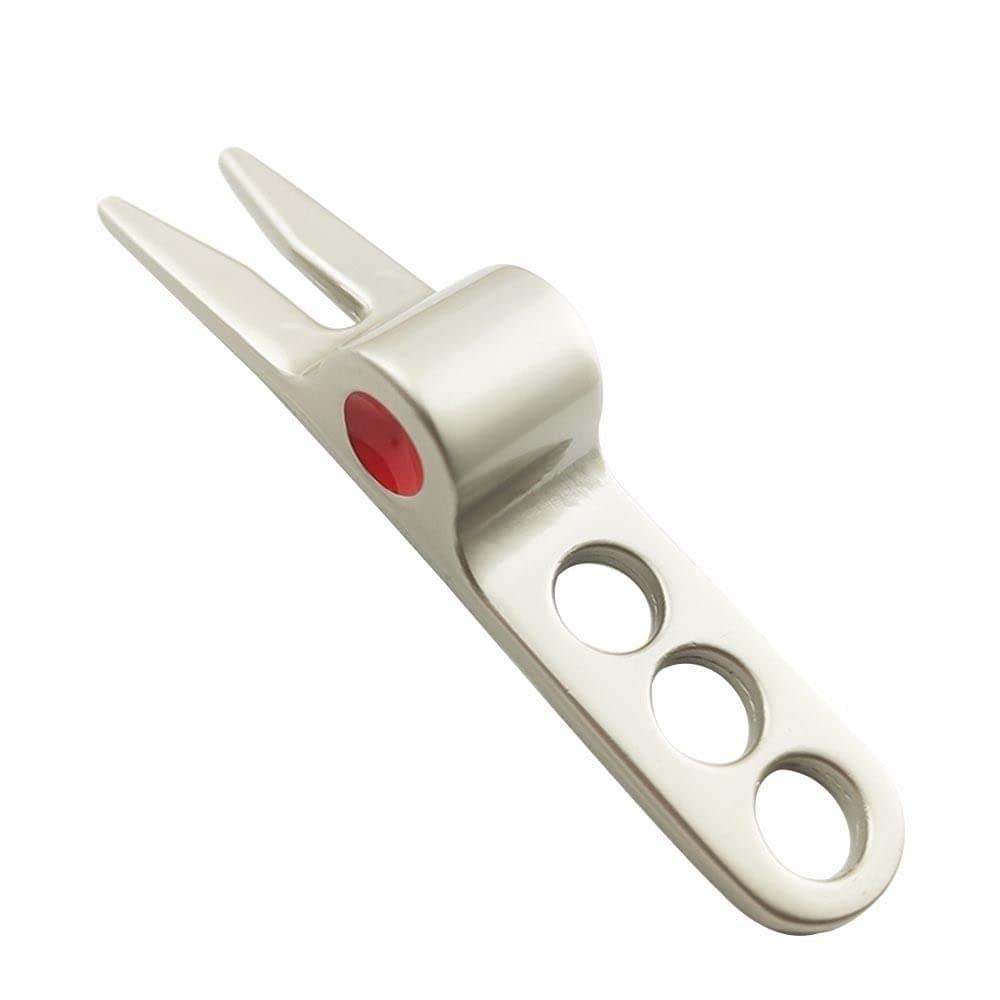 1Pc Silver Golf Ball Fork Pivot Divot Repair Tool Compatible Golf Divot Tools On-Course Accessories Divot Tools Ball Markers