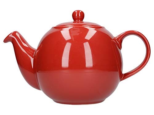 Globe Large Teapot with Strainer, 8 Cup (1.8 Litre), Red