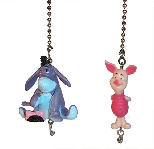 Winnie the Pooh Ceiling Fan Pull Eeyore Tigger Piglet Nursery Decor (Eeyore & Piglet)