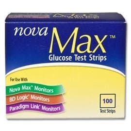 Glucose Test Strips, Box of 100