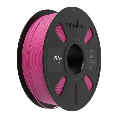 NUMAKERS PLA+ 3D Printer Filament, 1.75mm, Dimensional Accuracy +/- 0.03 mm, 1 kg Spool (2.2 lbs), Compatible with Most FDM Printers (Magenta)