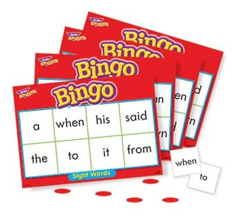Bingo Sight Words Ages 5 & Up
