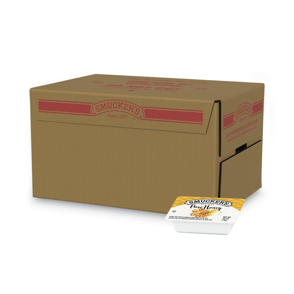 Smucker's Pure Honey, 1/2 oz Plastic Portion Control Cup, 200 Count Case