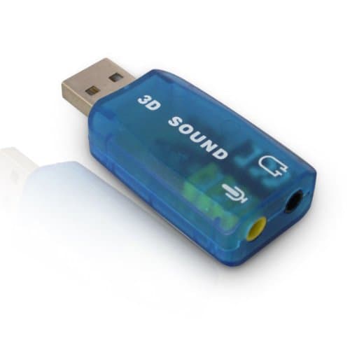 Virtual 5.1-surround USB 2.0 External Sound Card-Blue