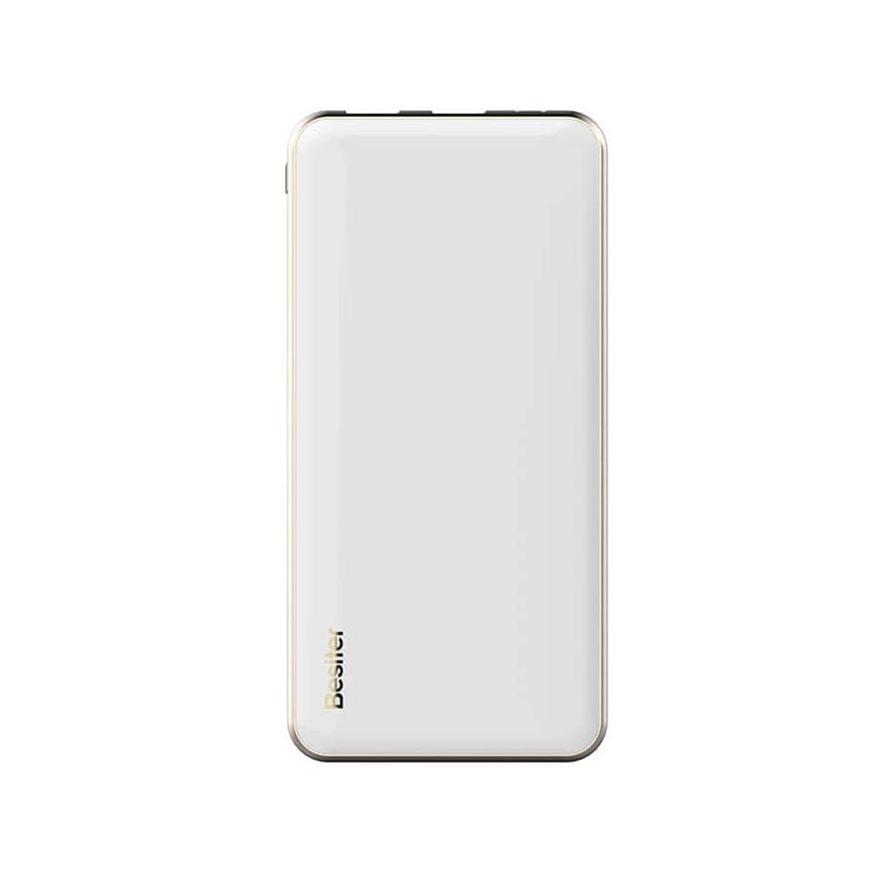 HURRY - Besiter Mercury Micro USB Portable Charger External Battery Pack Power Bank, Made for Android, Samsung, HTC, Sony (5000mAh Micro USB, White-Golden)