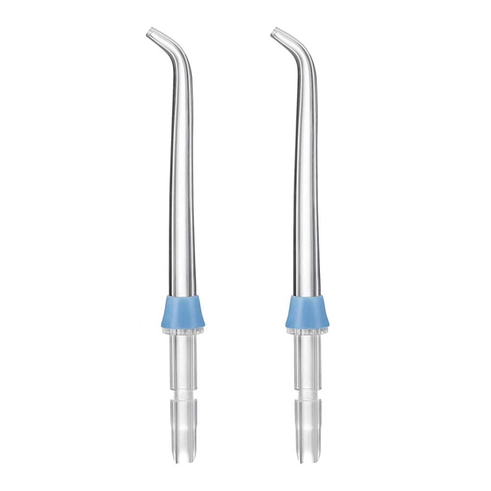 2Pcs Replacement Classic Jet Tips for Waterpik Flosser WP100 WP250 WP300 WP450 WP660 WP900Other Oral Irrigators(Blue)