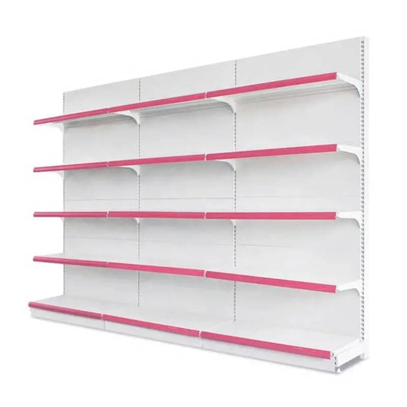 Lukia Adjustable Addon Wall Rack Powder Coating for Kitchen, Supermarket, Shops and Book Shelf 190 * 90 cm (6.2 FEET X 3 FEET) 5 Shelves Set of 3