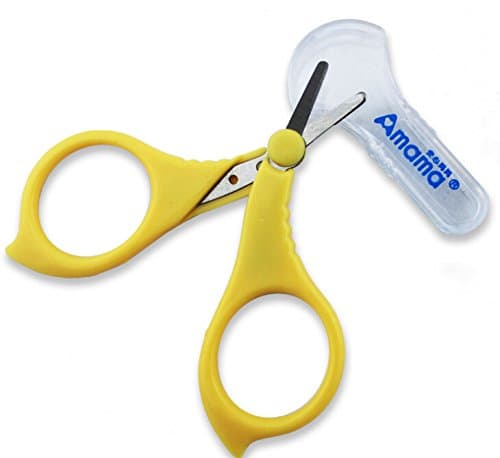 Baby Security Nail Scissors Easy to Control Than Fingernail Clipper (Yellow)