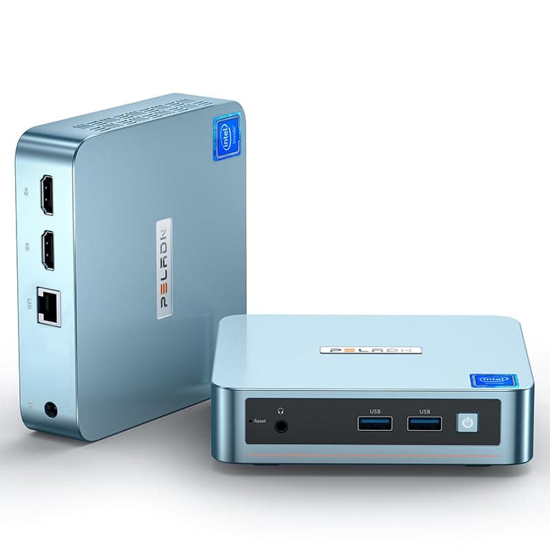 PELADN WI-4 Mini PC, Intel 11th Gen N5095(up to 2.9GHz) Win11 Pro, 16GB DDR4, 512GB SSD, Small Desktop PC with 4K HD, BT4.2, Dual HDMI Ports, 2.4G/5G WiFi, and Gigabit Ethernet Support