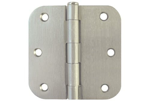 eBuilderDirect2 PC Satin Nickel 3.5" X 3.5"in 5/8 Radius Round Corner Interior Door Hinges Brushed Nickel