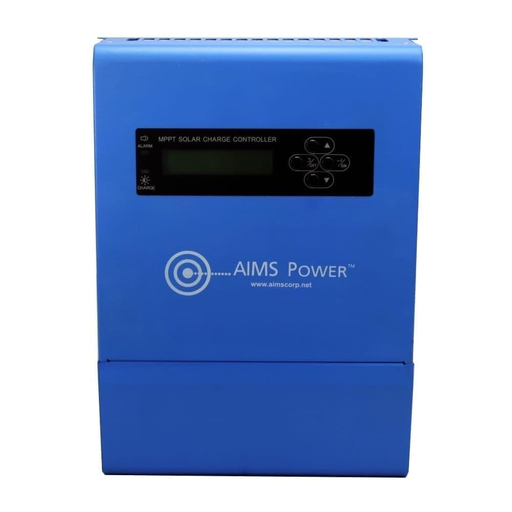 Aims Power SCC40AMPPT 40 Amp MPPT Solar Charge Controller, 12, 24, 36 and 48 Volt Solar Systems; 4 Stage Charging; Battery Type Selector; Stackable; Over Temp Protection