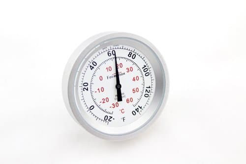 Formotion SB-81100 Classic Series White Snap Back Thermometer with Silver Case