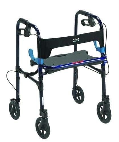 `Clever Lite Folding Walker w/Seat and Brakes