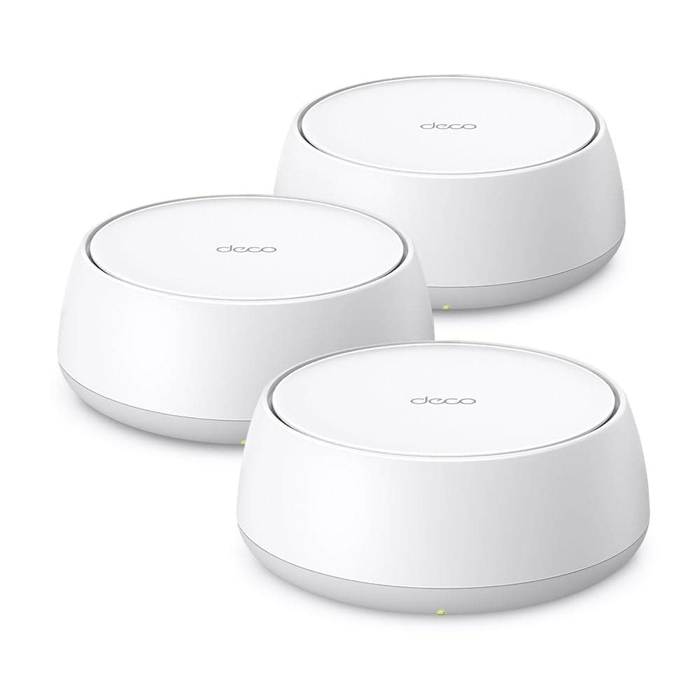 TP-Link Deco BE25(3-Pack) Dual Band BE5000 Whole Home Mesh WiFi 7 System| 8K Streaming | 5 Gbps Router | 2×2.5 Gbps Gigabit, 4K-QAM, 4 Antennas | VPN, MU-MIMO | Works with Alexa and Google Assistant