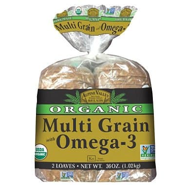 Alpine Valley Organic Multi Grain Bread, Omega-3 (18 oz, 2 pk)