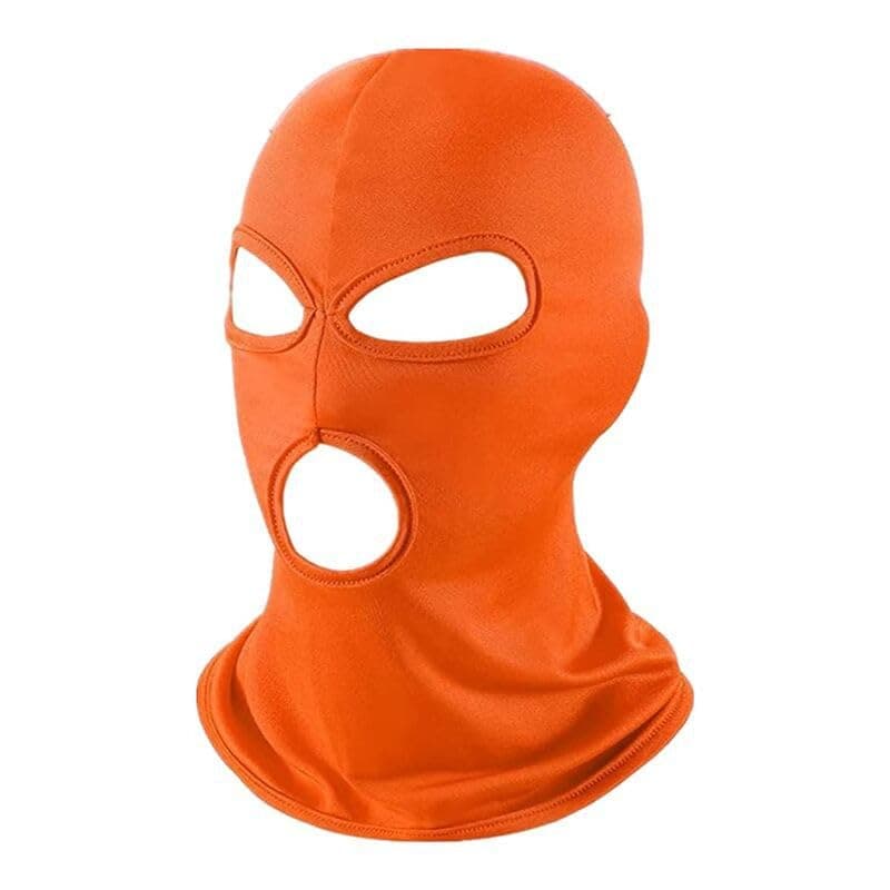 3 Hole Black Balaclava Ski Mask, Thin Full Face Mask for Men Women Motorcycle Bike Hunting Cycling Cap Ski