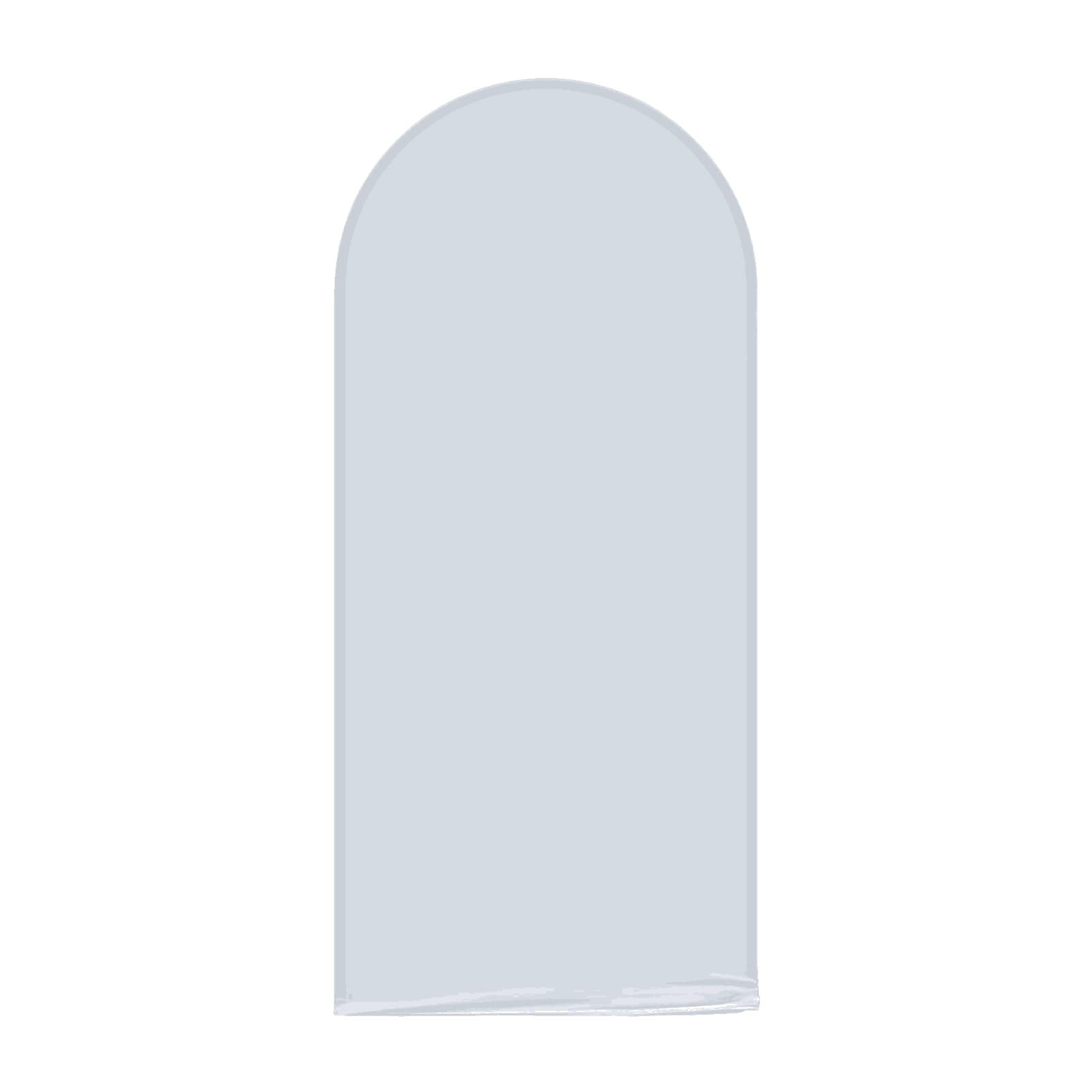 AIBIIN 2.6x6ft Solid Gray Color Arch Shape Backdrop Round Top Backdrop Arch Frame Cover 2-Sided Fit Backdrop Stand for Wedding Ceremony Birthday Party Baby Shower Banquet Decoration