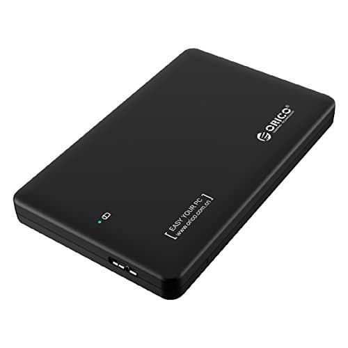Orico 2599Us3 Tool Free USB 3.0 Hard Disk Enclosure Case With USB 3.0 Cable For 9.5mm 7mm 2.5'' SATA HDD And SSD-Black (Does Not Include Hard Disk)