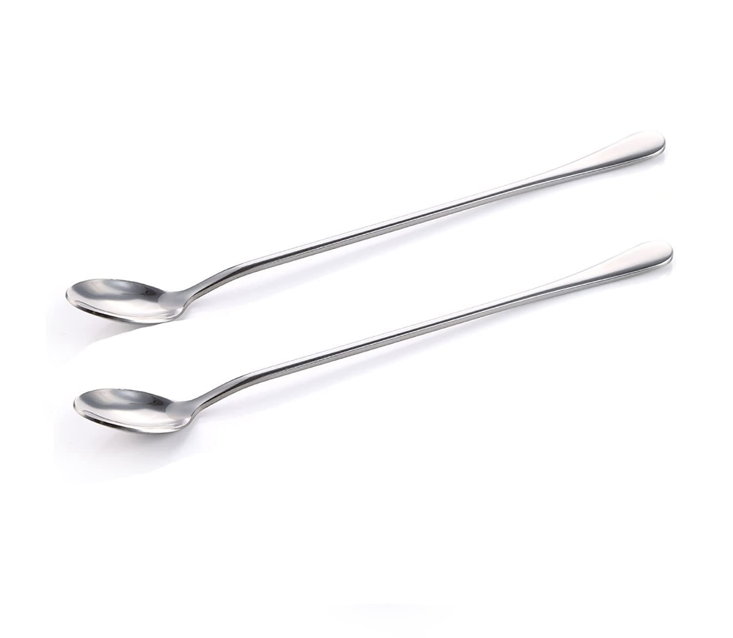 Spoon 2 Pcs Tea Spoons Long Handle Coffee Spoon Stainless Steel Ice Cream Dessert Scoop For Home Kitchen Office Bars