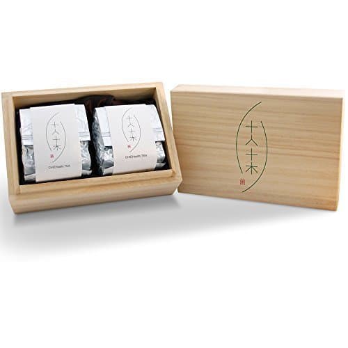 Taiwan Oolong Tea/Loose Leaf/CHIEHealth TEA Classical Gift (2.65 oz x 2) / Wooden Box Packaging