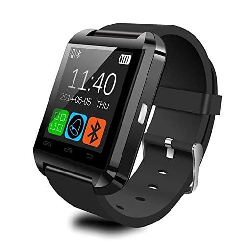 Bluetooth Smart Watch Compatiable for Android IOS Smartphone, Smartwatch with Pedometer Remote Camera Music Player Calls Reminder for Men Women Kids Children,U8 Smart Watch（Black)