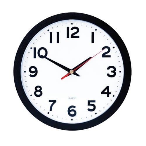 Wall Clock with Black and White Hidden Camera