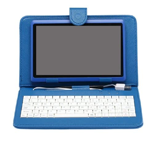 IRULU 7" Android Tablet Android 4.2 Jelly Bean OS, Dual Core,Dual Cameras, 5 Point Capacitive Touch Screen 16GB Storage 800480 Resolution - Blue Tablet with Blue Keyboard