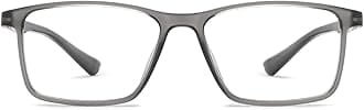 LENSKART BLU | Zero Power Blue Cut Computer Glasses | Anti Glare, Lightweight & Blocks Harmful Rays | 100% UV Protected | Full Rim Rectangular | For Men & Women | Large | LB E13738-C1