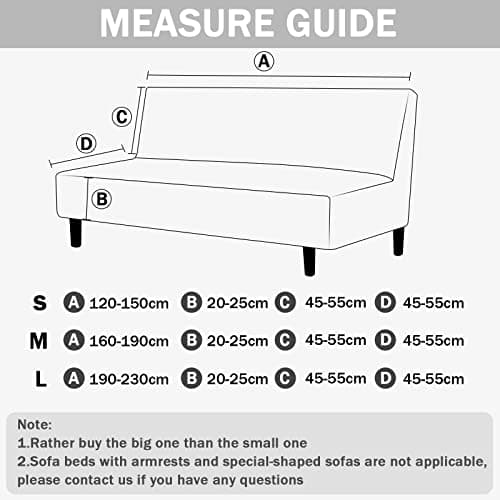 Mateju Armless Sofa Bed Cover, Butterfly Pattern Folding Sofa Bed without Armrests, Non Slip Stretch Futon Slipcover Protector for 2-3 Seater, Washable Couch Bed Slipcovers (multicolor,190-230cm)