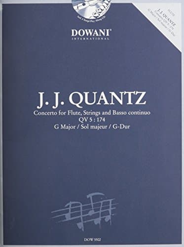 Quantz - Concerto for Flute, Strings and Basso Continuo QV 5: 174 in G Major Paperback – 1 April 2006