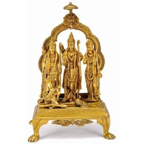 AONA Ram Darbar Decorative Idol - (Brass, Height 14")