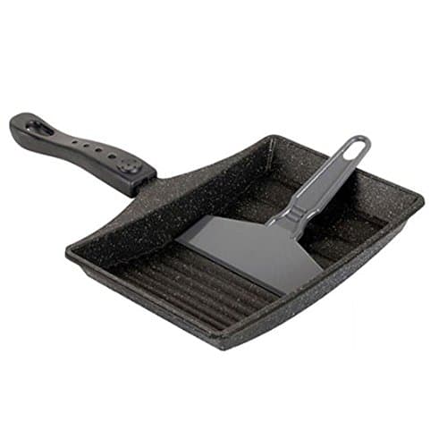 KITCHEN-ART Marble coating Egg Roll frypan with spatula for Folded Egg,Tamago Omelet Pan