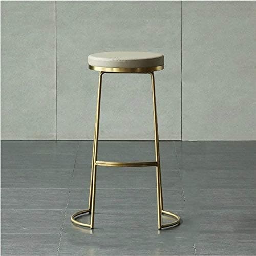 MEI New Nordic Gold Iron Bar Stools Creative High Stools Bar Chairs Modern Minimalist Bar Stool Coffee Chair, Size:Height 75cm LONG
