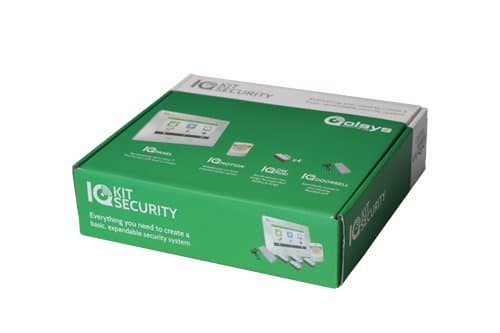 IQ Panel, the IQ Motion, 4 IQ Mini Door/Window Sensors, and the IQ Doorbell