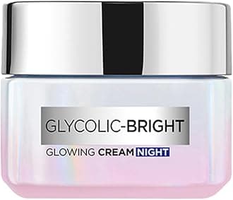 L'Oreal Paris Glycolic Bright Glowing Night Cream, 50ml | Overnight Brightening Cream with Glycolic Acid that Visbily Minimizes Spots & Reveals Glowing skin