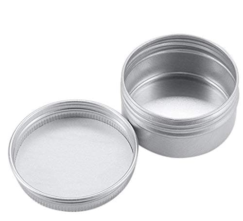 12PCS 15ML 0.5oz Silver Round Tin Containers With Tight Twist Screw Cap Aluminum Metal Cosmetic Case Jar Storage Travel Can For Lip Balm Nail Art Tea Powder Cream Candles Eye Shadow Crafts Jewelry