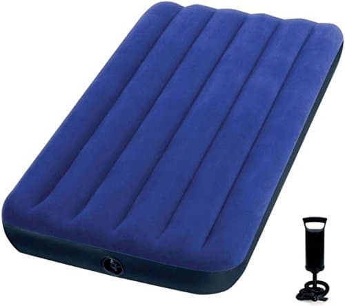 Intex Air Lock Single Inflatable Bed (Blue) with Air Pump
