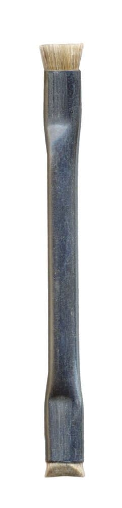 MG Chemicals 856 Double Ended Technical Cleaning Brush with 4-1/2" cad Plated Steel Handle, Horse Hair Bristles, 1/4" Length x 5/16" Width