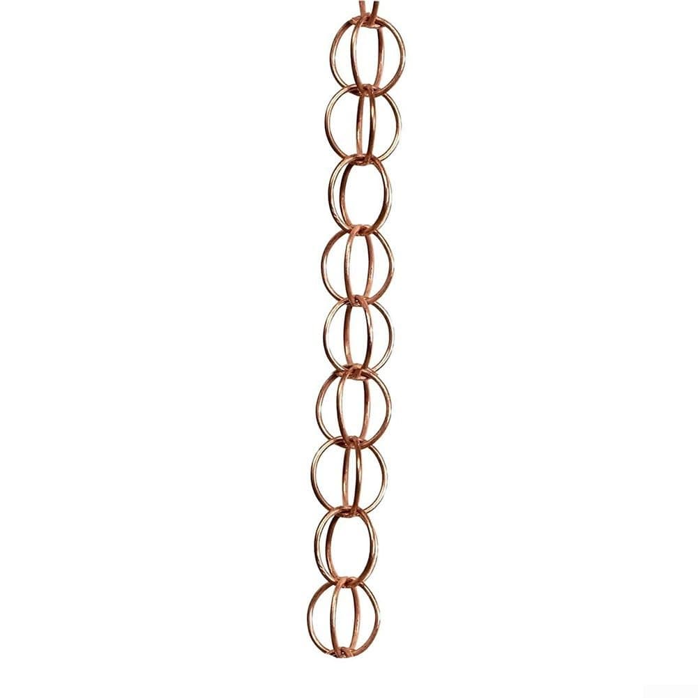 Feegow Rain Chain Rain Water Catcher Outdoor Rain Chains,Practical And Stylish Copper Rain Chain, Perfect Replacement For Downspouts( for RING)