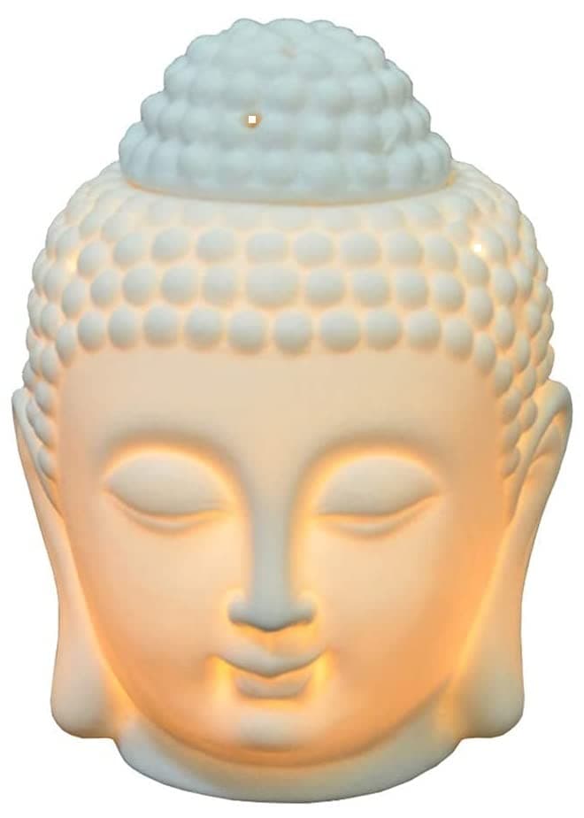 Luz Divina Electric Ceramic Buddha Aroma Diffuser with 10ml Aroma Oil for Home/Office & Spa Air Purifier and Freshener for Aromatherapy/Oil Burners/Electric Aroma Oil Burner (10x10x15cm) (LD-BUDHA02)