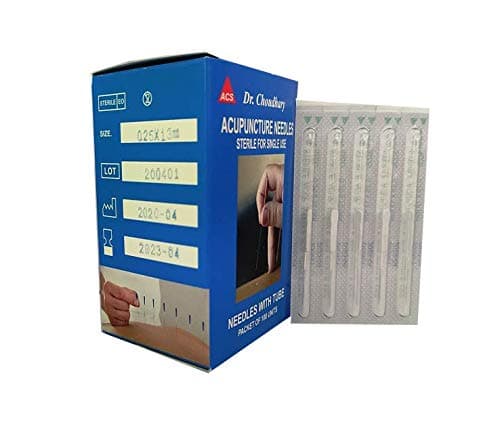 ACS Acupuncture Needles Silver Handle (Size 0.25 X 13mm) 0.5 CUN Tube Pack Of 100