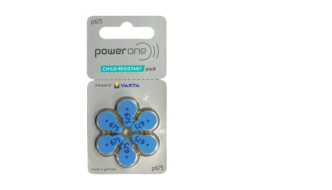 Power One Battery For Hearing Aids - P675